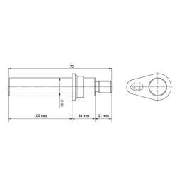 3014009H Svornjak 30x170mm Zepro